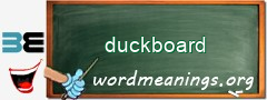 WordMeaning blackboard for duckboard